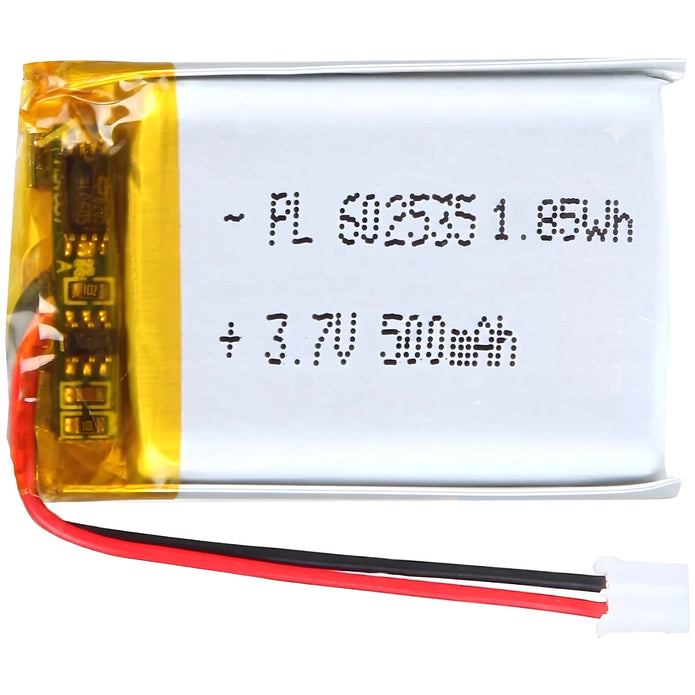 Batteria LIPO DIY 602535 3,7V DC 500mAh CONNETTORI 2P-PH