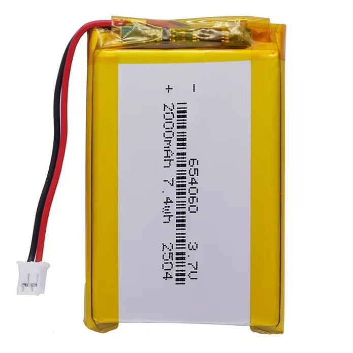 Batteria LIPO DIY 654060 3,7V DC 2.000mAh CONNETTORI 2P-PH