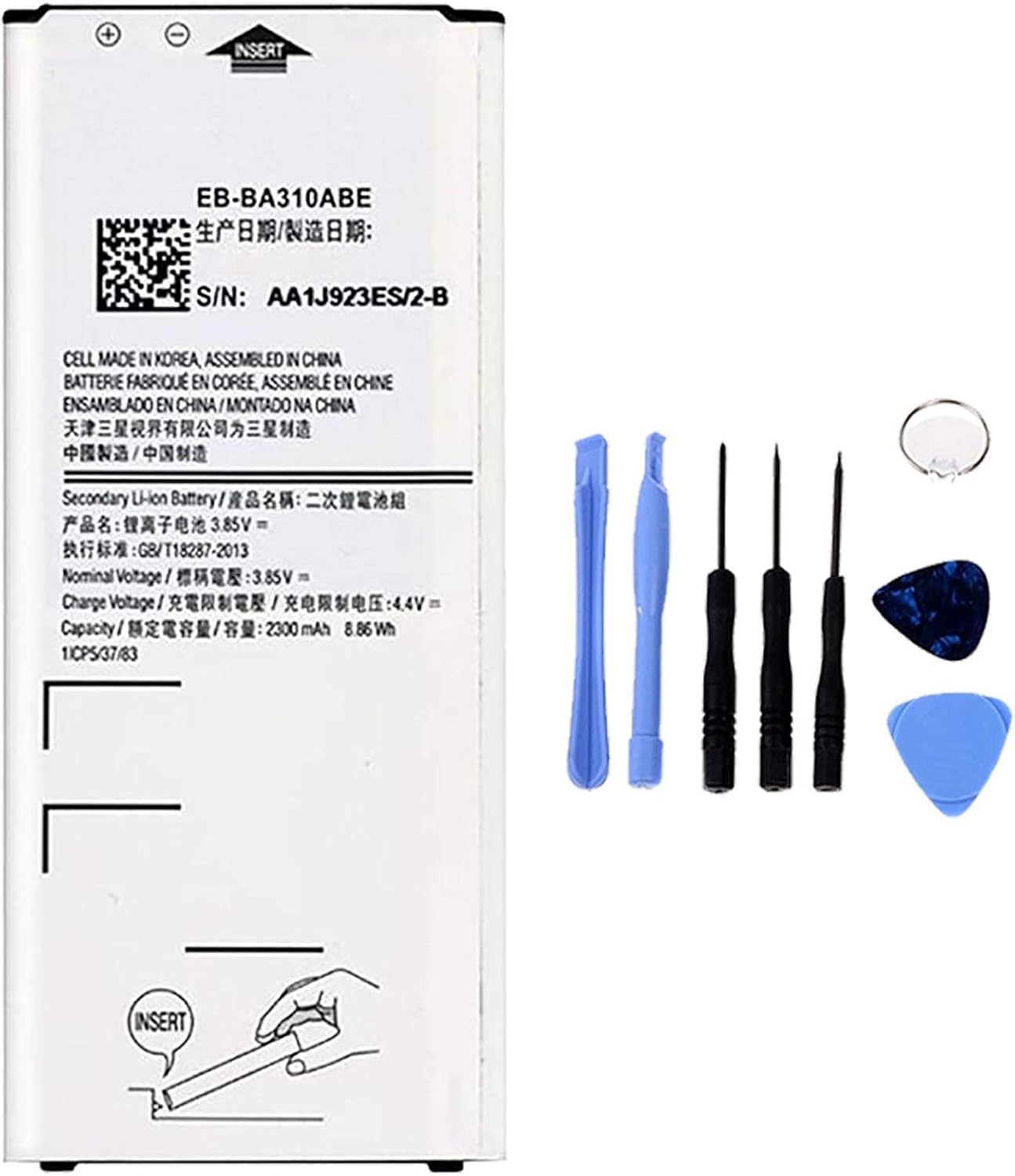 Batteria per Samsung Galaxy A3 2016 A310F EB-BA310ABE con KIT CACCIAVITI