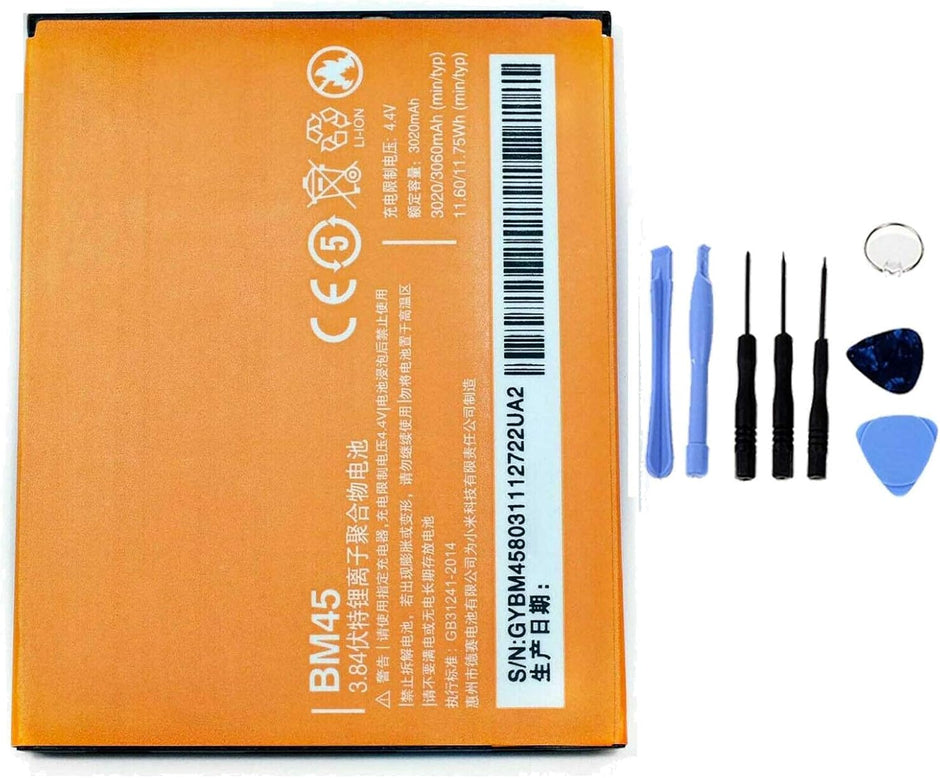 Batteria per XIAOMI REDMI NOTE 2 BM45 da 3020MAH con KIT CACCIAVITI