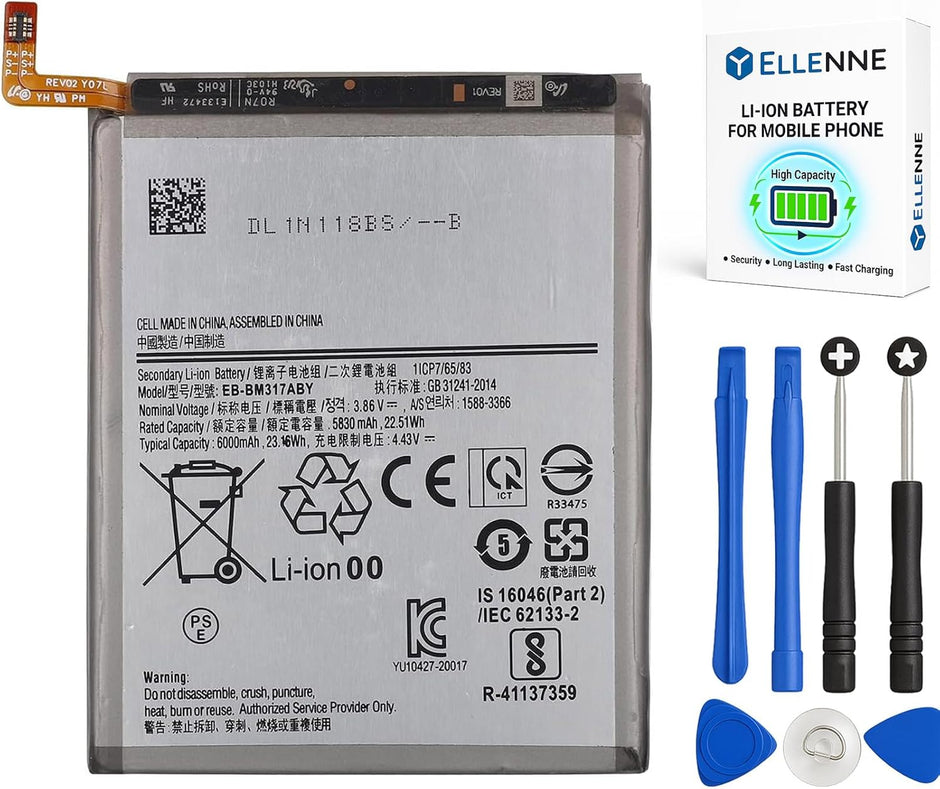 Batteria per Samsung Galaxy M31 | M31S | EB-BM317ABY - 5830MAH con KIT CACCIAVITI