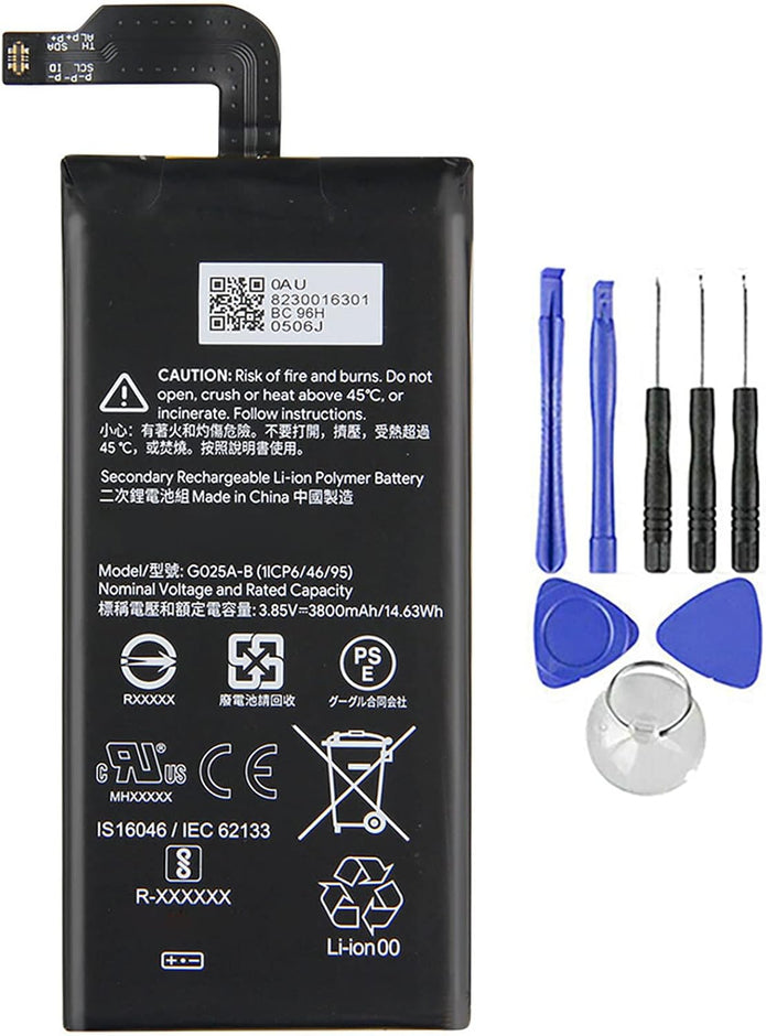 Batteria per GOOGLE PIXEL 5 XL G025A-B da 3800MAH con KIT CACCIAVITI