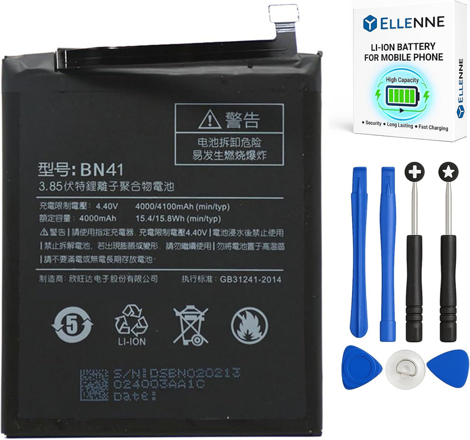 Batteria per XIAOMI REDMI NOTE 4 BN41 da 4100MAH con KIT CACCIAVITI