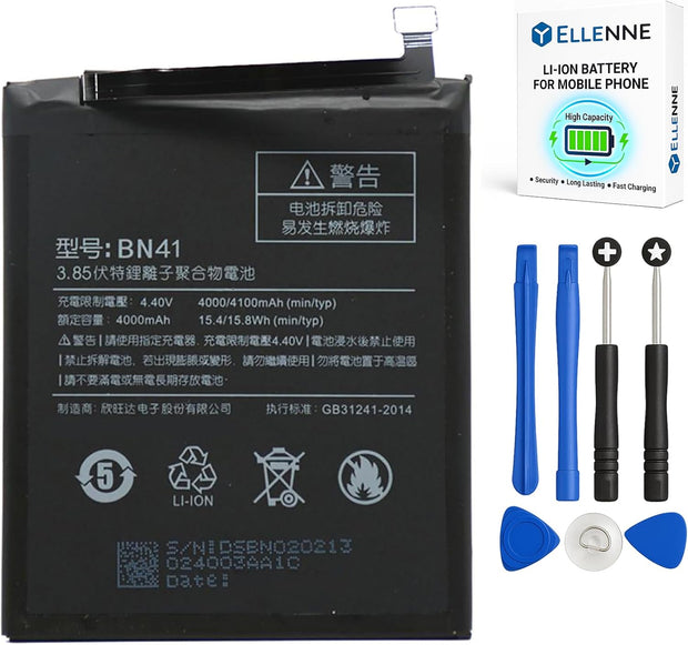 Batteria per XIAOMI REDMI NOTE 4 BN41 da 4100MAH con KIT CACCIAVITI