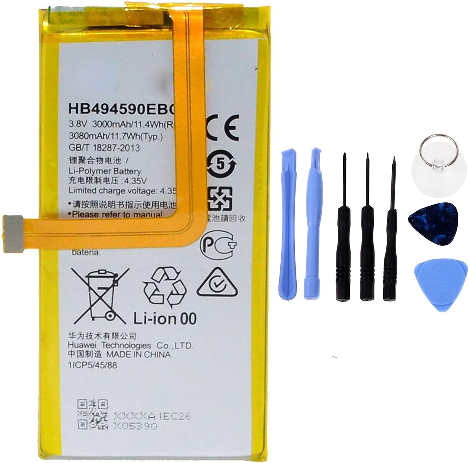 Batteria per Huawei HONOR 7 HB494590EBC 3000mAh con KIT CACCIAVITI