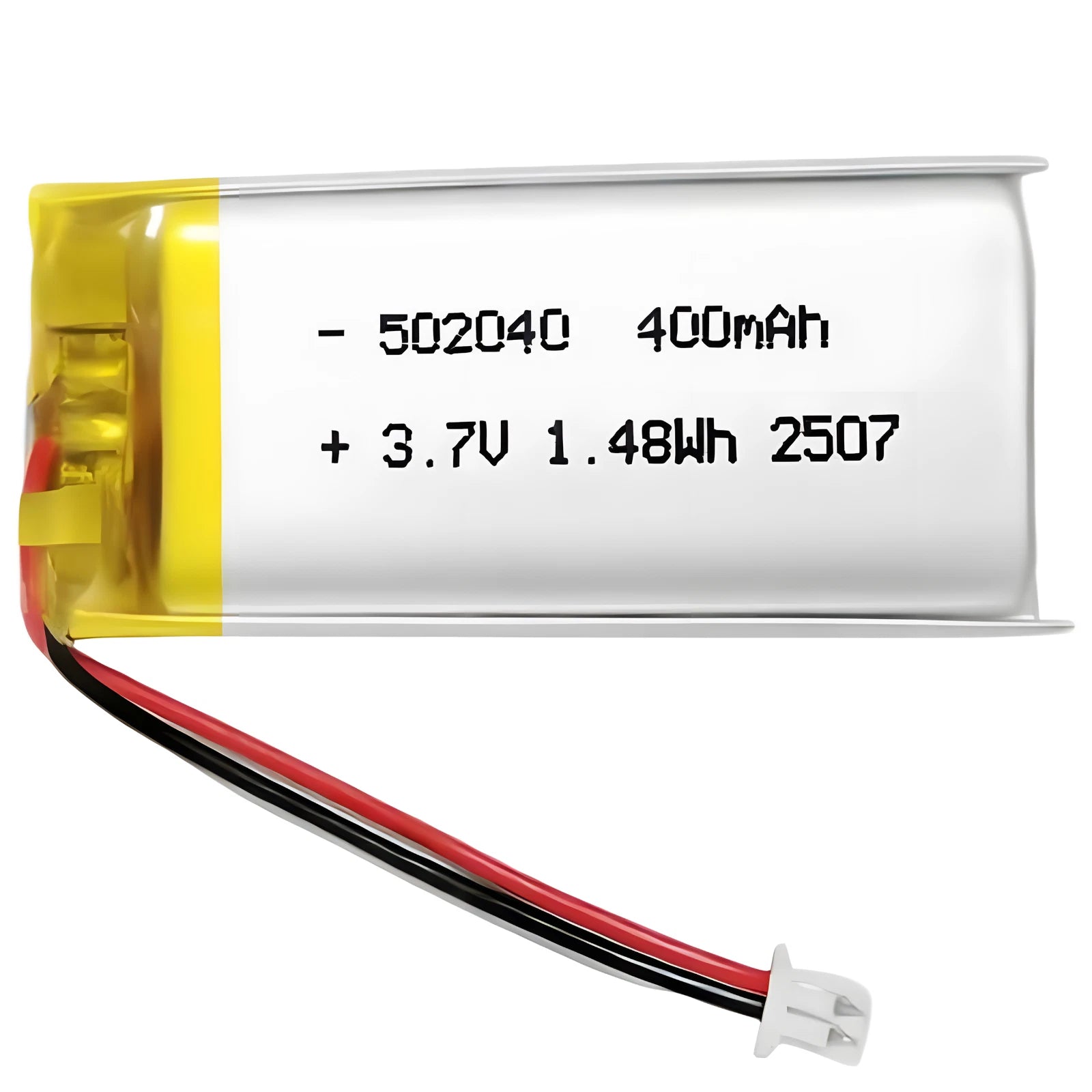 Batteria LIPO DIY 502040 3,7V DC 400mAh CONNETTORI 2P-PH