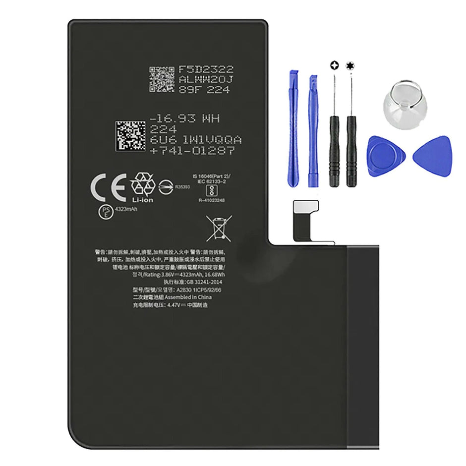 Batteria per Apple iPhone 14 PRO MAX da 4323mAh con KIT CACCIAVITI