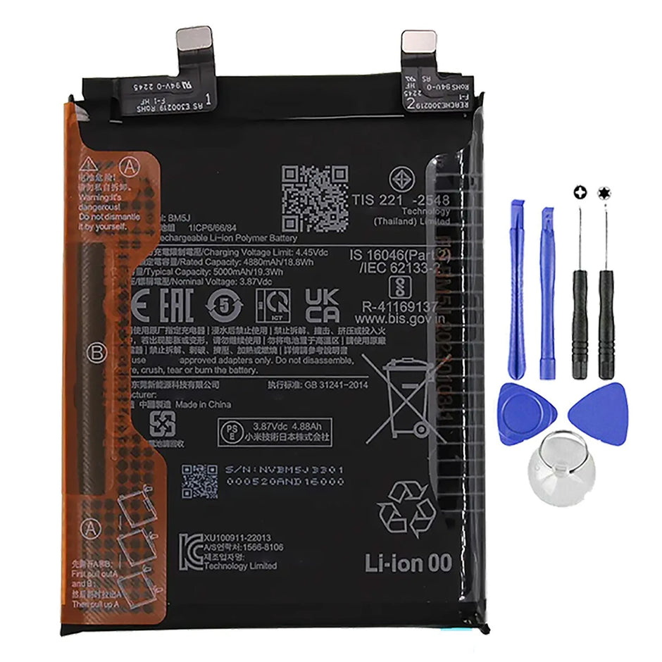 Batteria per XIAOMI BM5J MI 12T | 12T PRO da 5000MAH con KIT CACCIAVITI