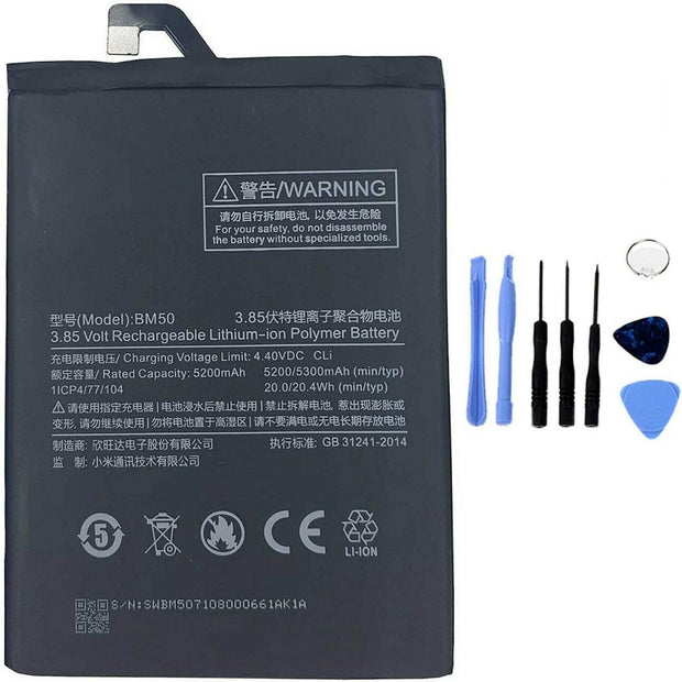 Batteria per XIAOMI REDMI MI MAX 2 MIMAX2 BM50 da 5200MAH con KIT CACCIAVITI