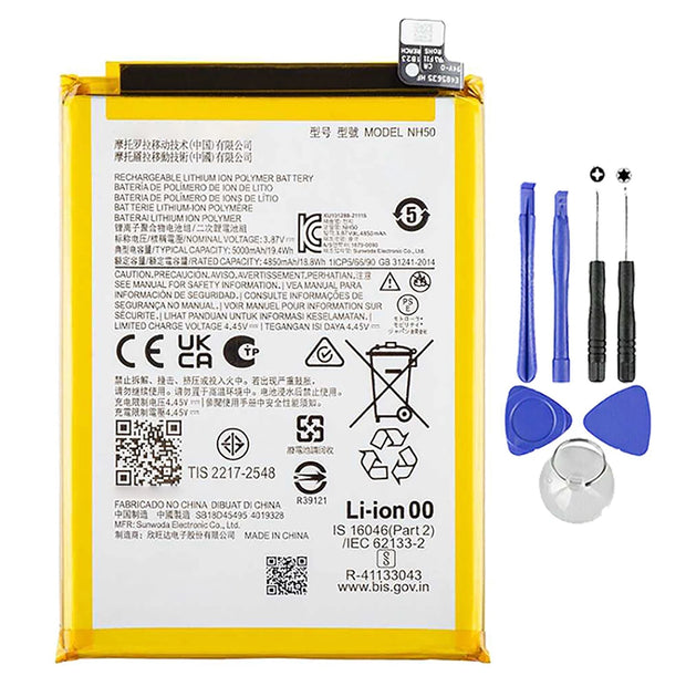 Batteria per MOTOROLA G22 | E32 | E32S | E13 | G53 | G13 - NH50 da 5000MAH con KIT CACCIAVITI