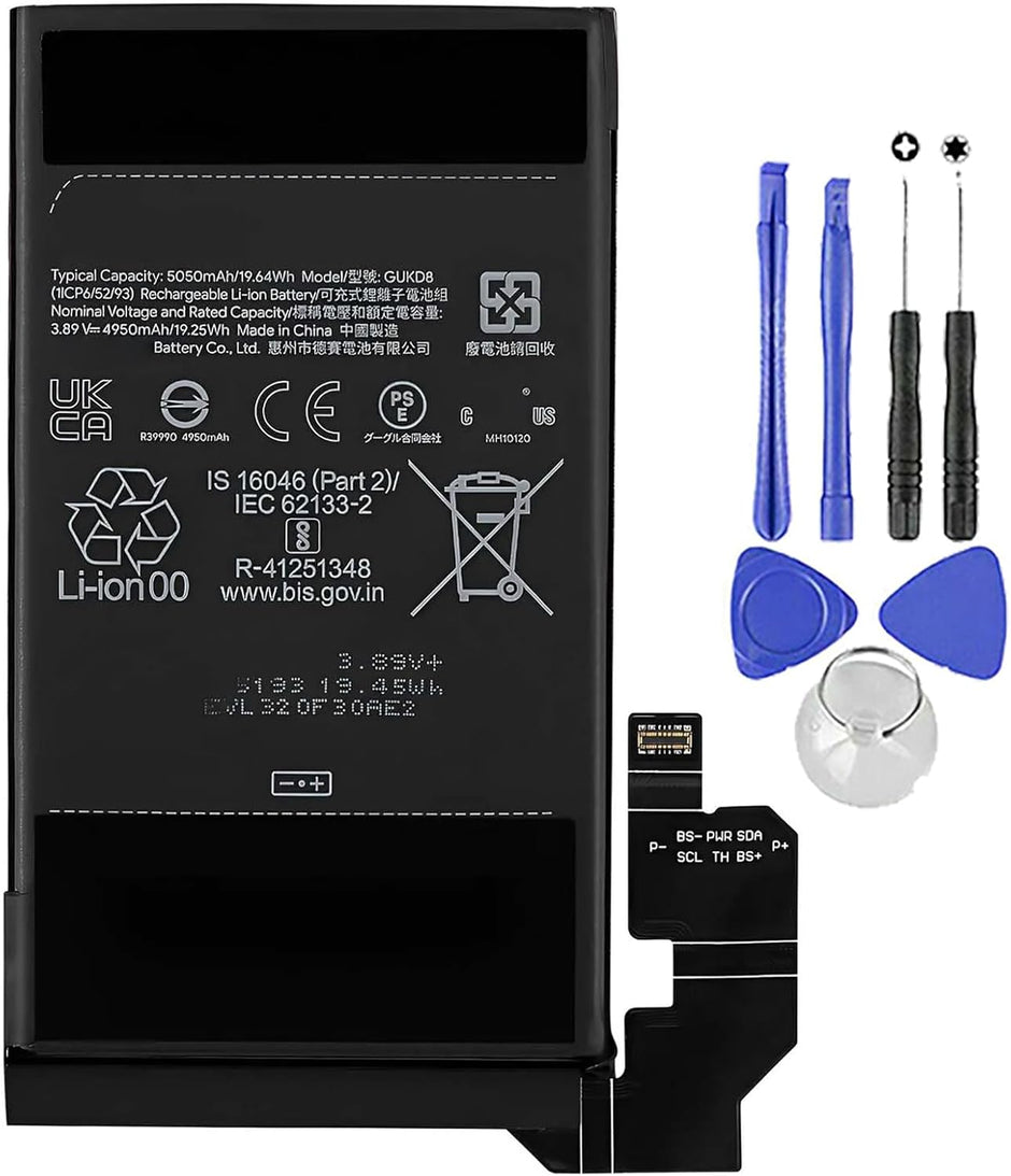 Batteria per GOOGLE PIXEL 8 PRO - GUKD8 da 5050mAh con KIT CACCIAVITI