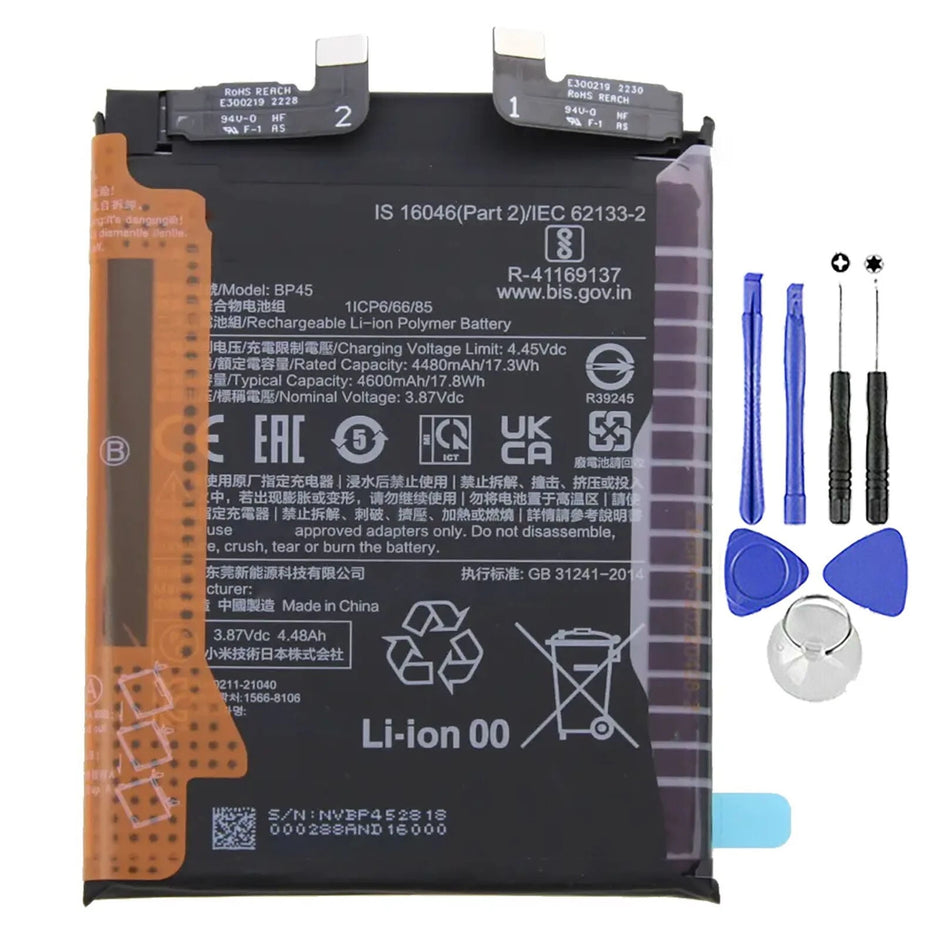 Batteria per XIAOMI 12 PRO BP45 da 4600MAH con KIT CACCIAVITI
