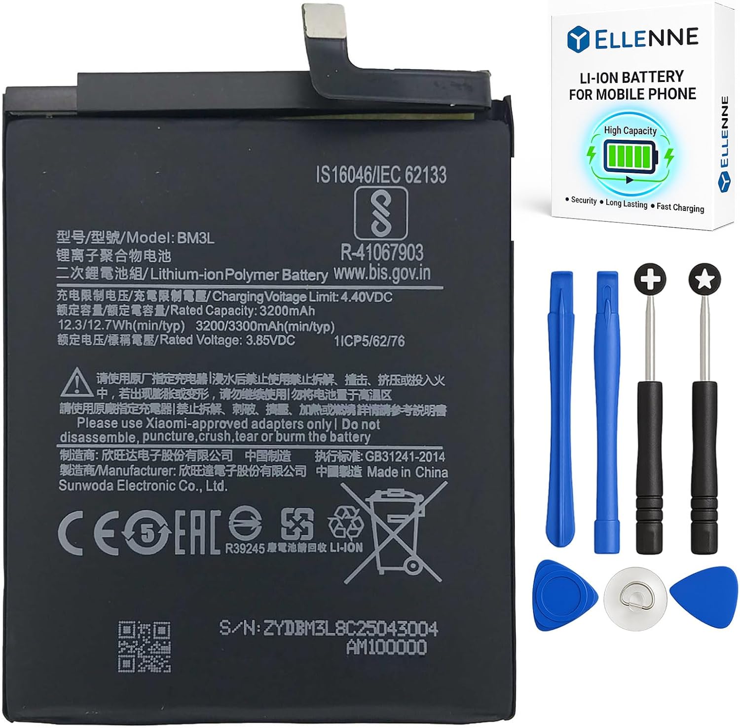 Batteria per XIAOMI MI9 MI 9 BM3L da 3300MAH con KIT CACCIAVITI