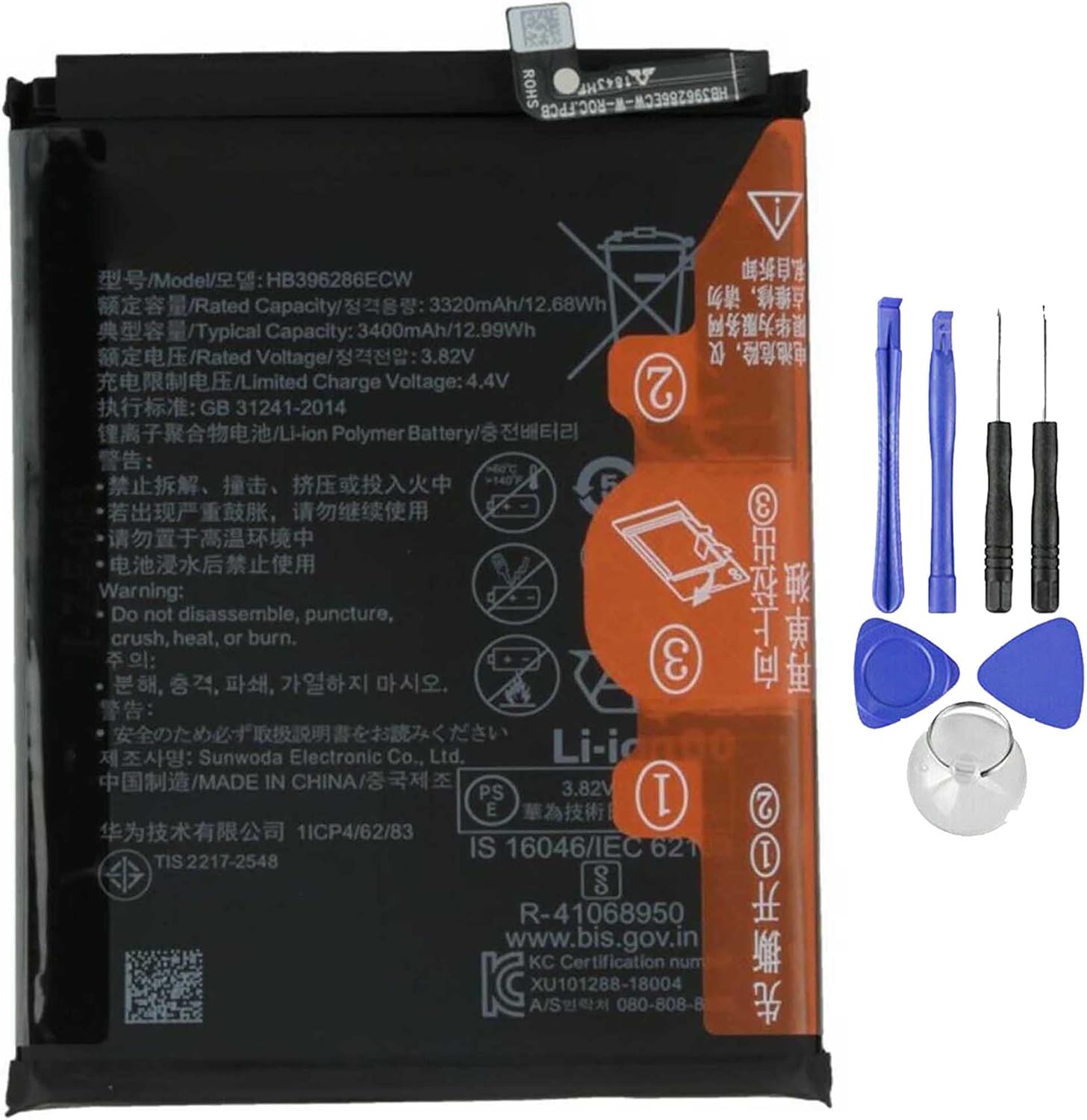 Batteria per Huawei P SMART 2019 | HONOR 10 LITE HB396286ECW con KIT CACCIAVITI