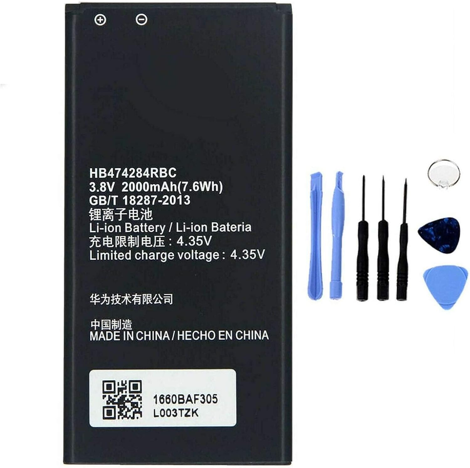 Batteria per Huawei Y625 | G620 | Y635 | Y5 | Y560 | Y550 HB474284RBC con KIT CACCIAVITI