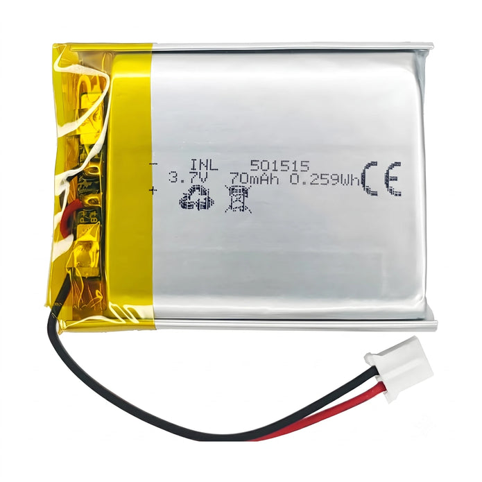 Batteria LIPO DIY 501515 3,7V DC 70mAh CONNETTORI 2P-PH
