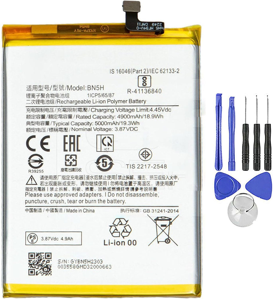 Batteria per XIAOMI BN5H REDMI NOTE 11E | POCO M5 | POCO M4 da 5000MAH con KIT CACCIAVITI