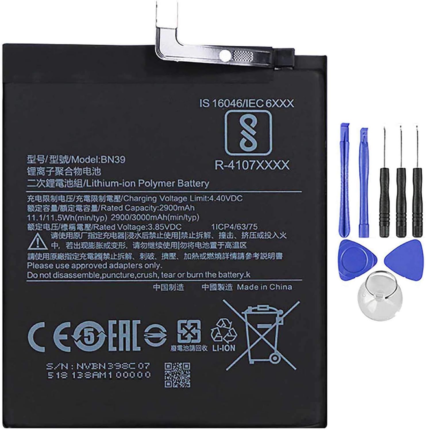 Batteria per XIAOMI REDMI MI PLAY BN39 da 3000MAH con KIT CACCIAVITI