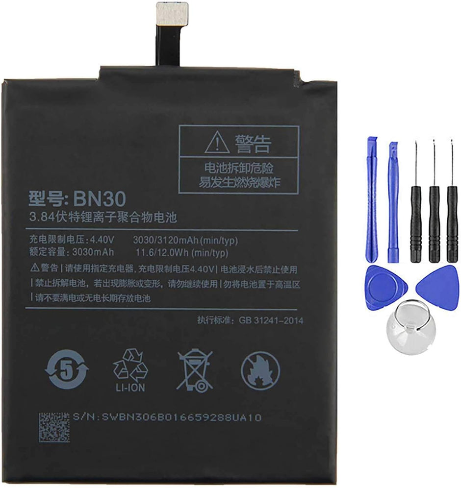 Batteria per XIAOMI REDMI 4A MI BN30 da 3120MAH con KIT CACCIAVITI