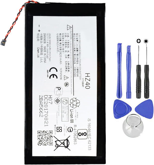 Batteria per MOTOROLA HZ40 MOTO Z2 PLAY DUAL XT1709 XT1710 da 3000mAh con KIT CACCIAVITI