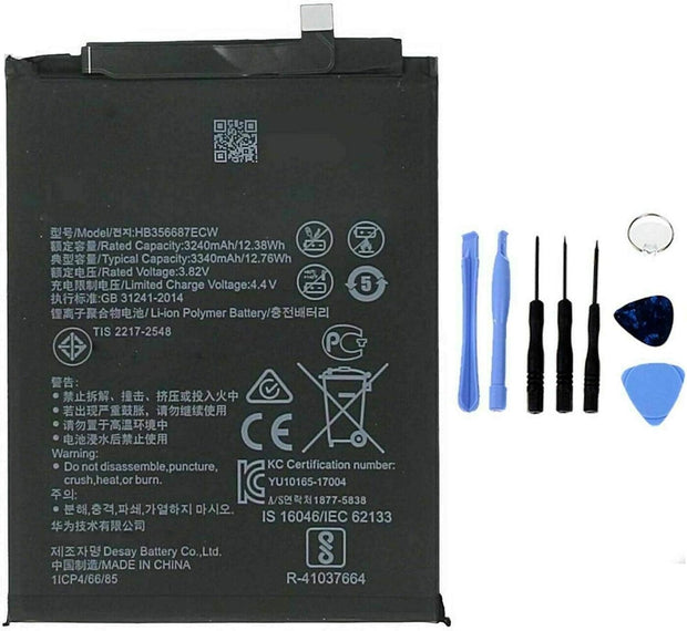 Batteria per Huawei P30 LITE | MATE 9 LITE | MATE 10 LITE | HB356687ECW 3340mAh con KIT CACCIAVITI