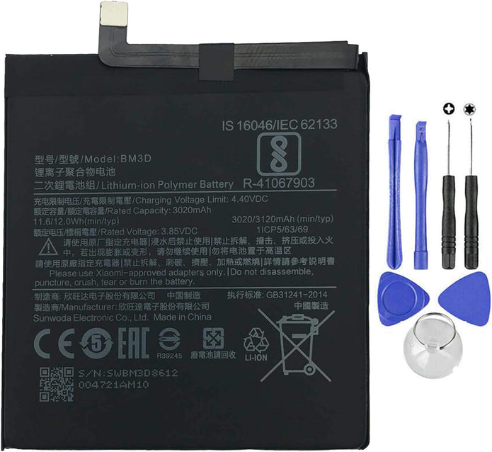 Batteria per XIAOMI MI8 MI 8 SE BM3D da 3120MAH con KIT CACCIAVITI