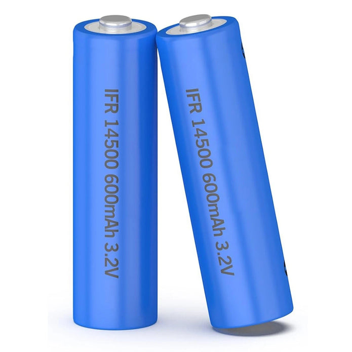 BATTERIA RICARICABILE FORMATO 14500 LiFEPO4 AA da 600mAh 3.2V