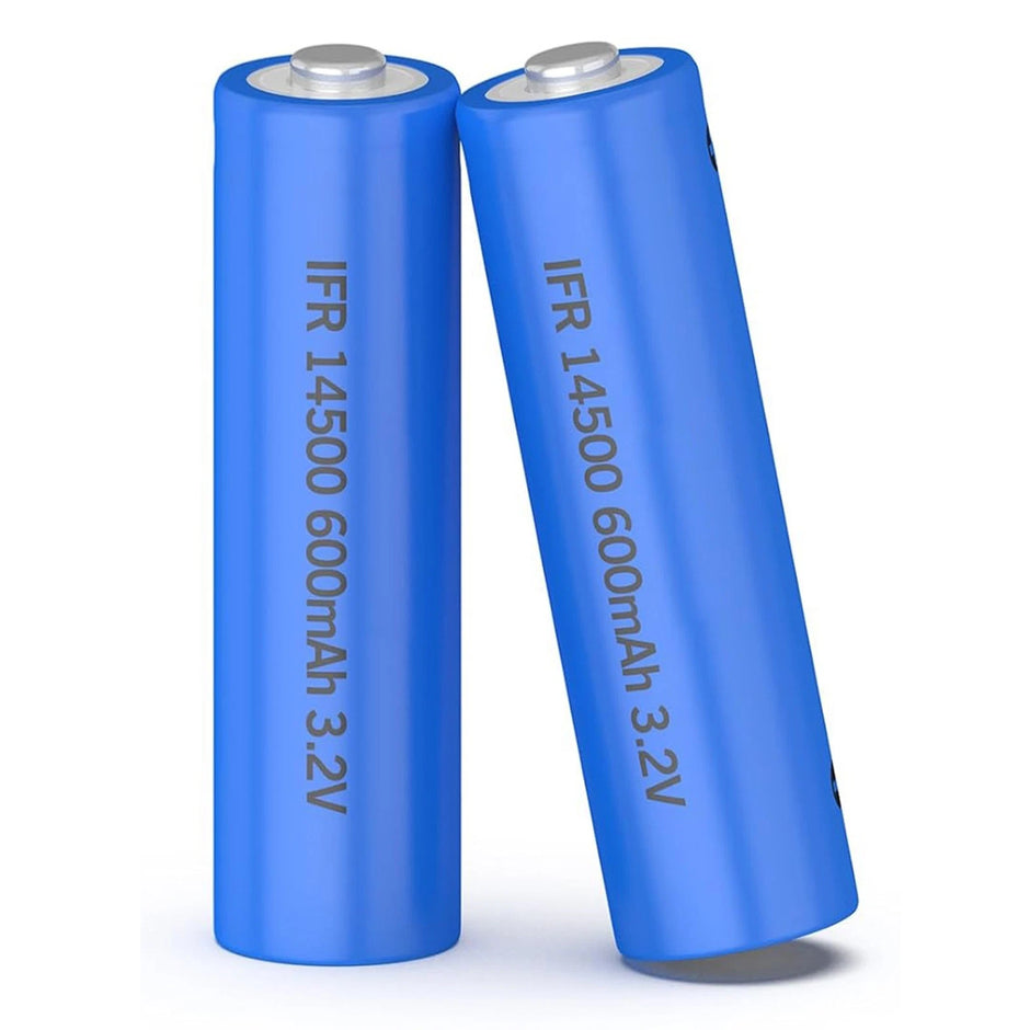 BATTERIA RICARICABILE FORMATO 14500 LiFEPO4 AA da 600mAh 3.2V