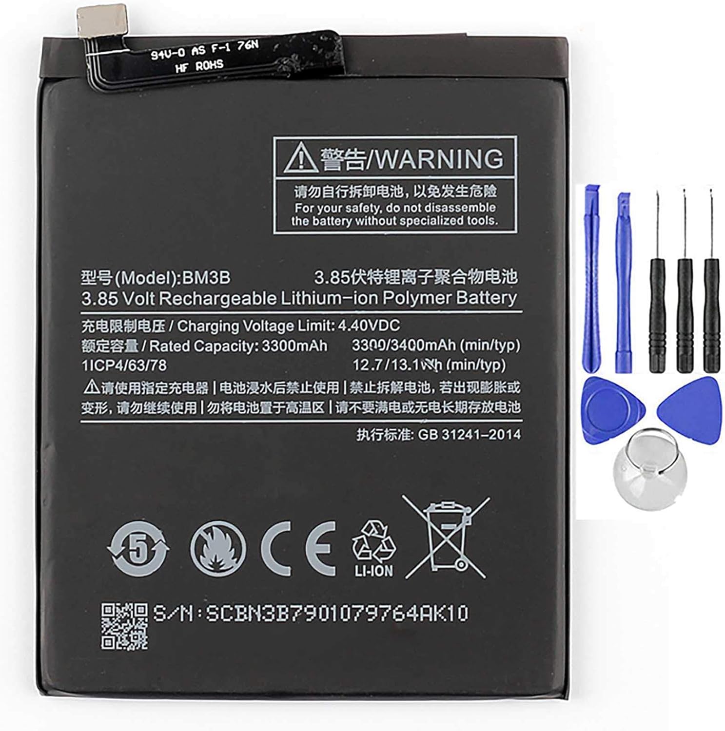 Batteria per XIAOMI MI MIX 2 | 2S BM3B da 3400MAH con KIT CACCIAVITI