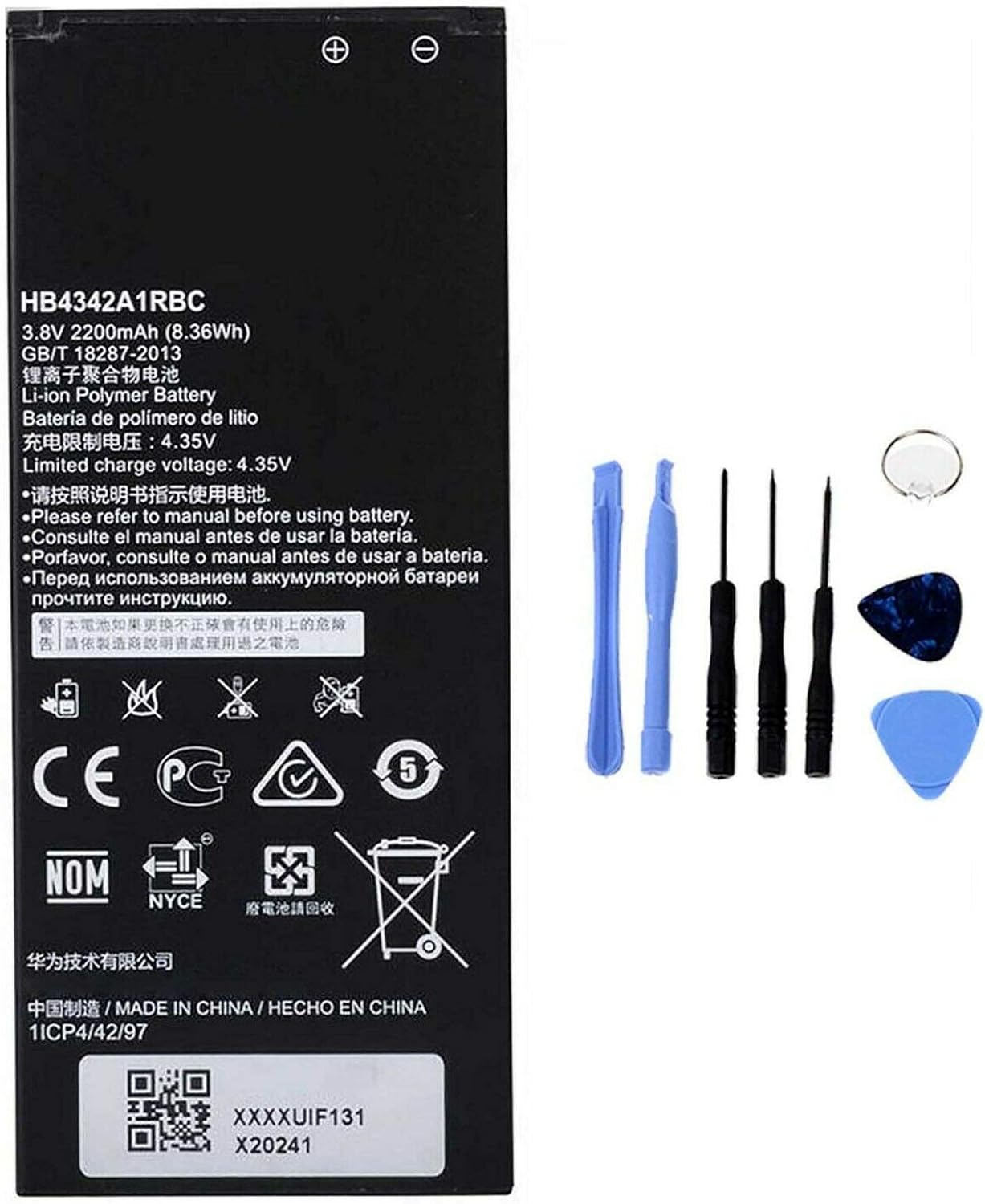Batteria per Huawei HONOR 4A | Y6 | Y5 2 DUE II | HB4342A1RBC 2200mah con KIT CACCIAVITI