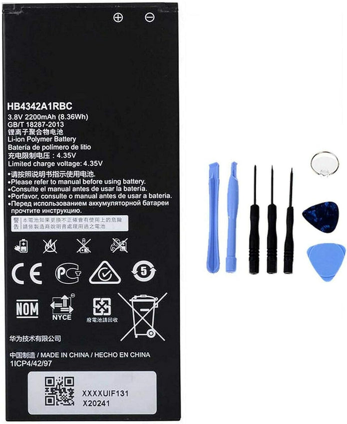 Batteria per Huawei HONOR 4A | Y6 | Y5 2 DUE II | HB4342A1RBC 2200mah con KIT CACCIAVITI