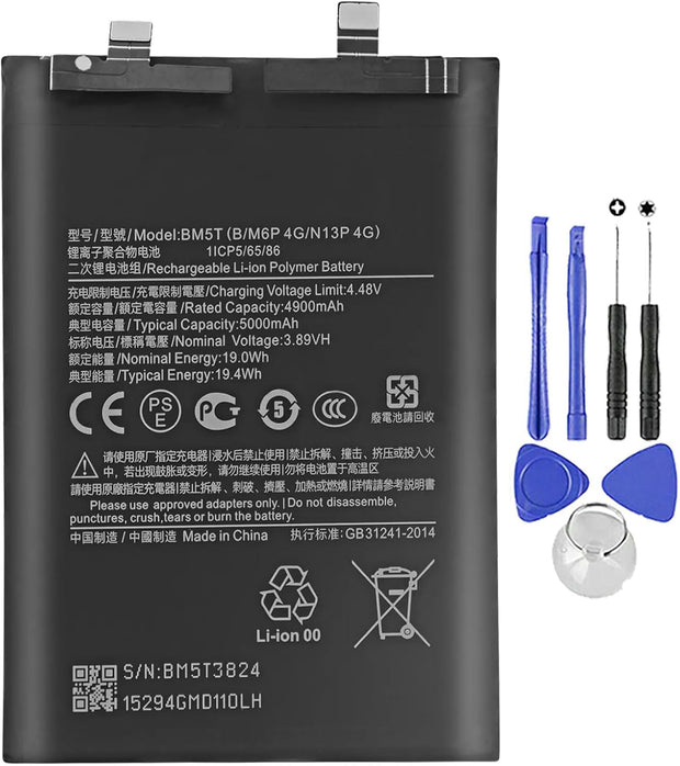 Batteria per XIAOMI 13T | 14T | NOTE 13 PRO | M6 PRO | X6 PRO | BM5T con KIT CACCIAVITI