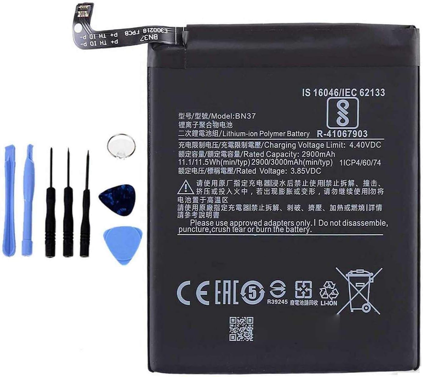 Batteria per XIAOMI MI REDMI 6 | 6A BN37 da 3000MAH con KIT CACCIAVITI
