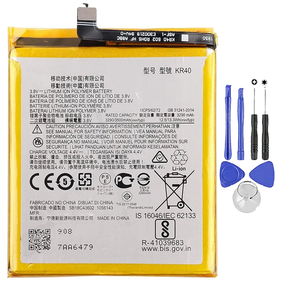 Batteria per MOTOROLA MOTO ONE ACTION - KR40 da 3500MAH XT2013 con KIT CACCIAVITI