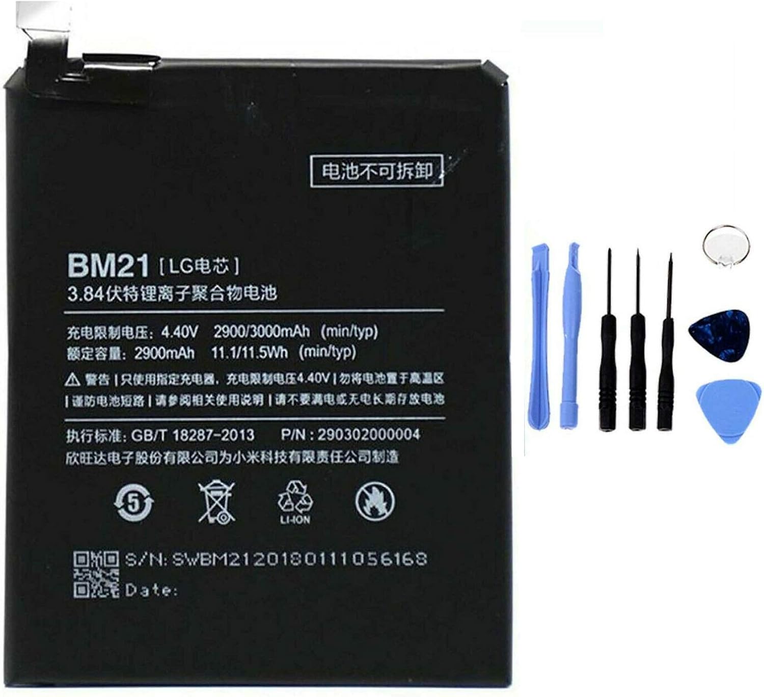 Batteria per XIAOMI REDMI MI NOTE | MI NOTE PRO BM21 da 2900MAH con KIT CACCIAVITI