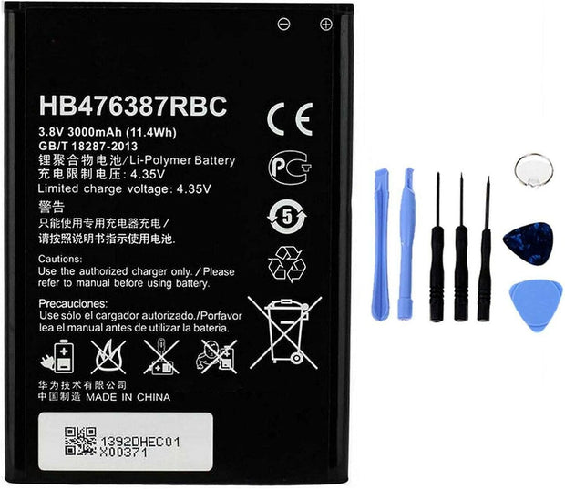 Batteria per Huawei HUAWEI ASCEND G750 | HONOR 3X HB476387RBC 3000mAh con KIT CACCIAVITI