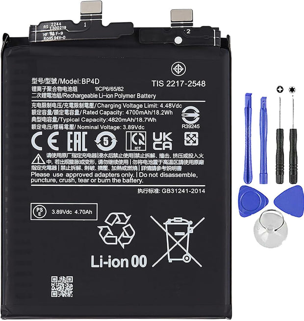 Batteria per XIAOMI 13 PRO BP4D MI da 4820MAH con KIT CACCIAVITI