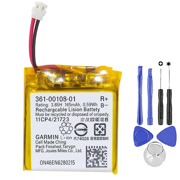 Batteria per Garmin Vivoactive 3 | Vivoactive 3 Music | 361-00108-00 | 361-00108-01 con KIT CACCIAVITI