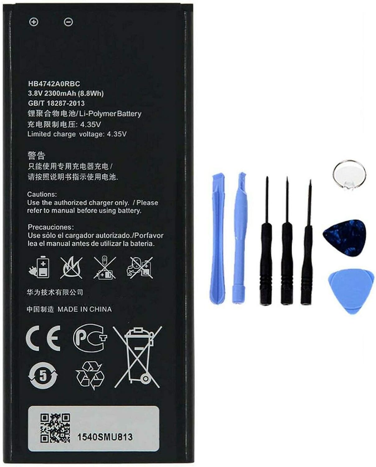 Batteria per Huawei HUAWEI ASCEND G730 | HONOR 3C HB4742A0RBC+ 2300mAh con KIT CACCIAVITI