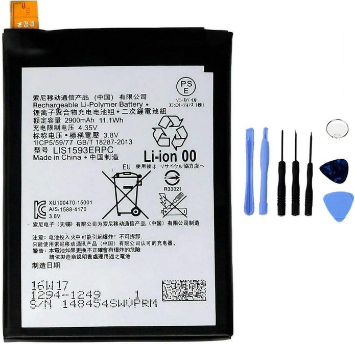 Batteria per SONY XPERIA Z5 E6653 E6603 LIS1593ERPC da 2900MAH con KIT CACCIAVITI