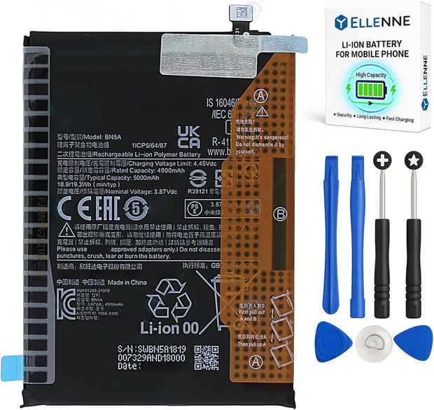 Batteria per XIAOMI BN5A POCO M3 PRO | REDMI NOTE 10 5G da 5000MAH con KIT CACCIAVITI