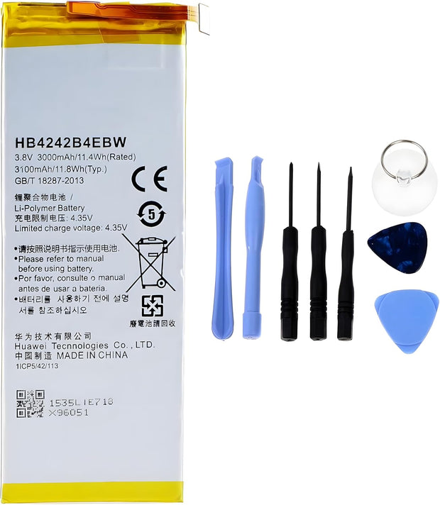 Batteria per Huawei Honor 6 HB4242B4EBW da 3100mAh con KIT CACCIAVITI