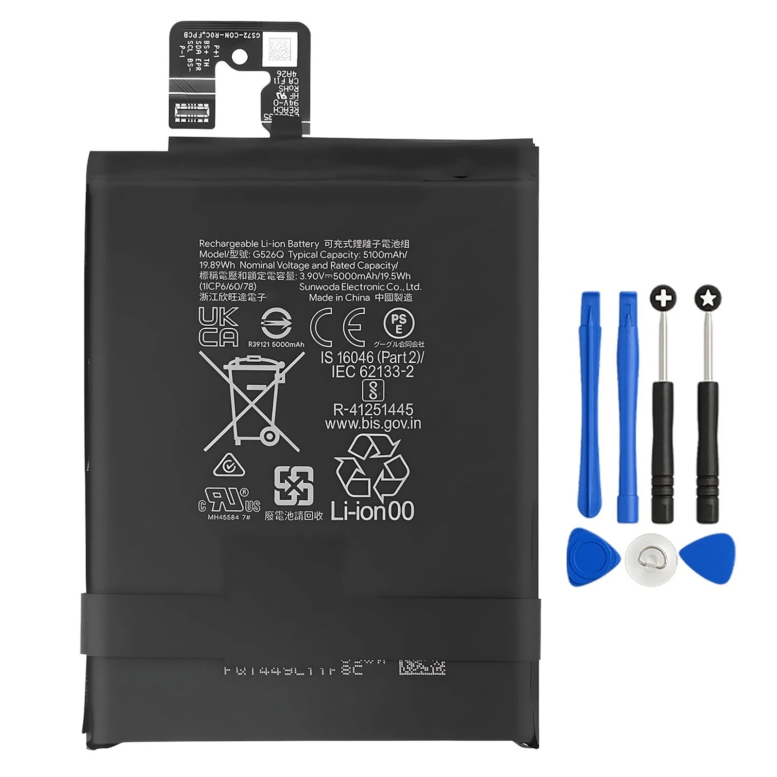 Batteria per GOOGLE Pixel 9A G526Q da 5000mAh con KIT CACCIAVITI
