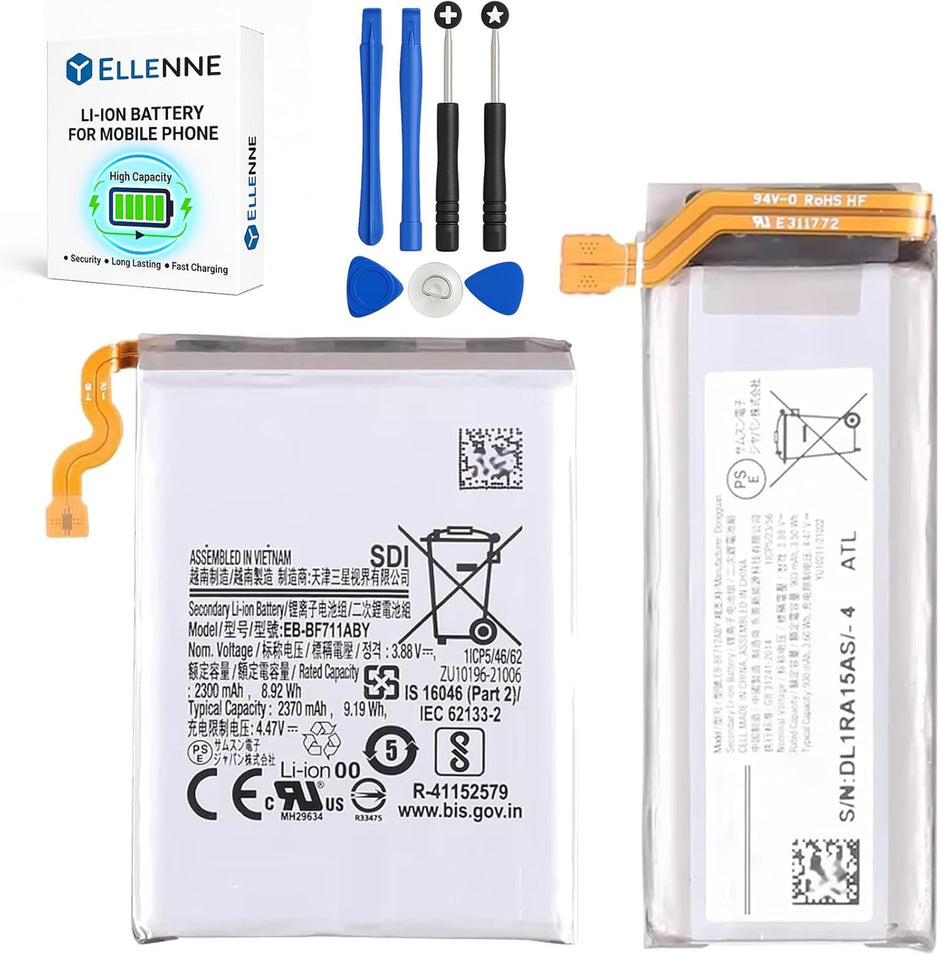Batteria per Samsung Z FLIP 3 SM-F711B / EB-BF711 / EB-BF712 (ENTRAMBE) con KIT CACCIAVITI