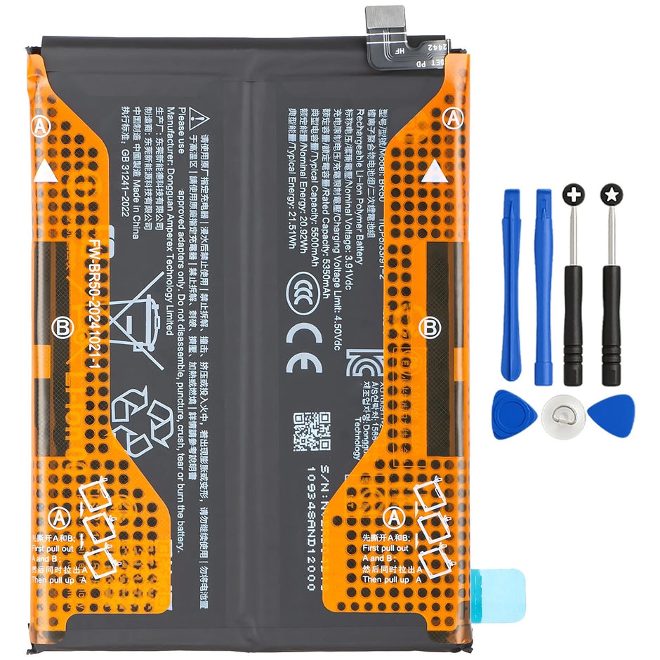 Batteria per XIAOMI Redmi Note 14 4G BR50 da 5500mAh con KIT CACCIAVITI