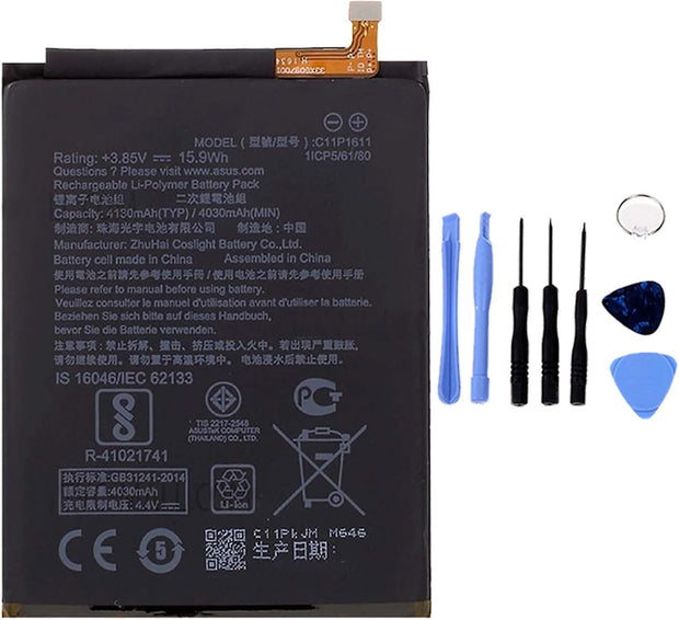 Batteria per ASUS ZENFONE 3 MAX ZC520TL X00BD C11P1611 4130mAh con KIT CACCIAVITI