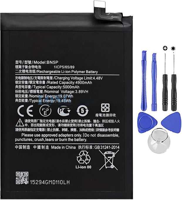 Batteria per XIAOMI BN5P REDMI NOTE 13 5G | NOTE 13 4G da 5000MAH con KIT CACCIAVITI