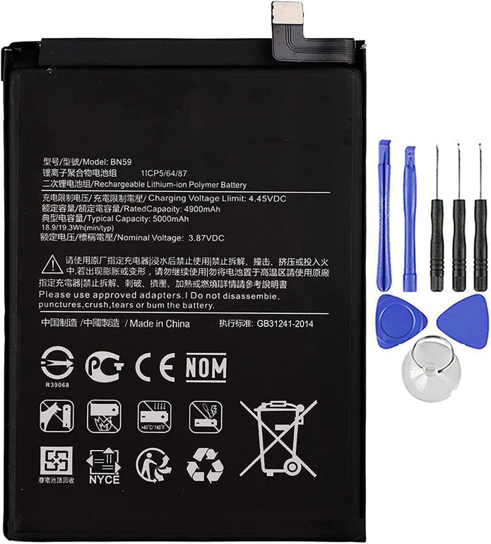 Batteria per XIAOMI BN59 REDMI NOTE 10 | NOTE 10S da 5000MAH con KIT CACCIAVITI
