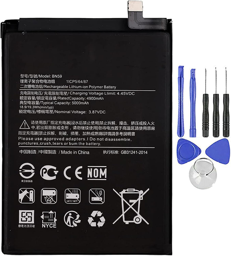 Batteria per XIAOMI BN59 REDMI NOTE 10 | NOTE 10S da 5000MAH con KIT CACCIAVITI