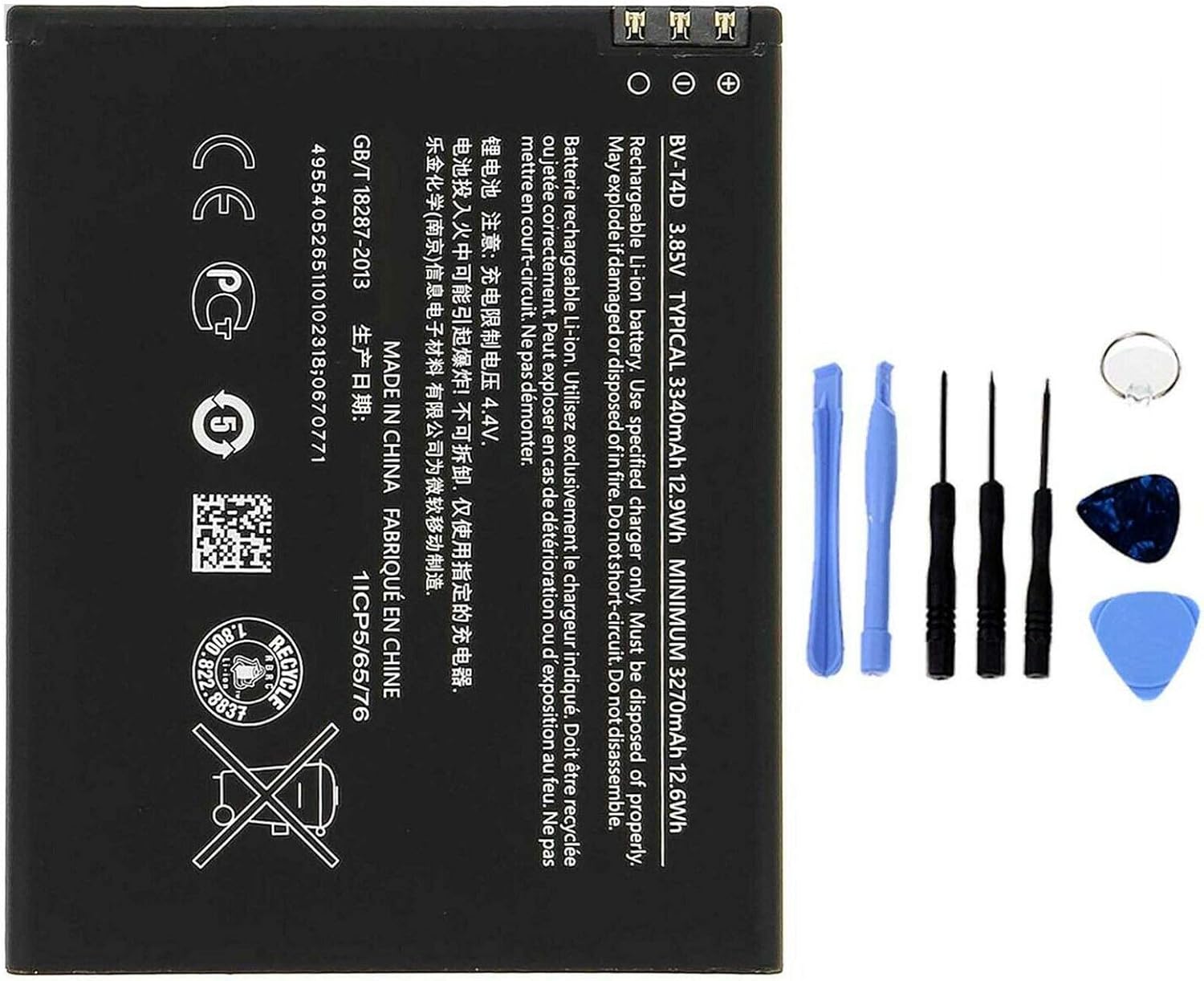 Batteria per NOKIA BV-T4D MICROSOFT LUMIA 950XL da 3340MAH con KIT CACCIAVITI